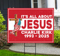 Justice for Charlie Yard Sign, A True Patriot Charlie Kirk Sign, Charlie Kirk Is My Hero Sign, Charlie Kirk Freedom Sign with Metal H-Stake