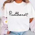 Custom Team Name with Heart Shirt, School Spirit Wear Graphic Shirt, Personalized Football Team Tee