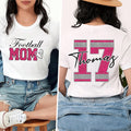 Custom Football Mom Shirt, Football Mama Shirt, Football Tee for Women, Front Back