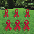 Awareness Yard Signs, Ribbon Lawn Decorations with Metal Stakes, Waterproof Health Awareness Outdoor Garden Patio Church Event Décor