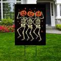Halloween Anti-Trump Skeleton Yard Sign, Subtle Political Protest Lawn Sign, Resist Hate Outdoor Decoration, Activist Rally Sign H-Stake