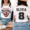 Custom Volleyball Team Name and Number Shirt, Volleyball Mom Shirt, Volleyball Team Tee, Front Back