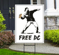 Free DC Protest Yard Sign - Resist Hate Lawn Sign, Anti-Trump Sign, No Kings, Resist Racism, Resist Fascism Yard Sign with Metal H-Stake