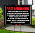 1st Amendment Free Speech Constitution Yard Sign, No Kings Protest Lawn Sign, Anti-Trump, Resist Fascism Sign with Metal H-Stake