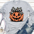 Coquette Fall Long Sleeve Shirt, Pumpkin Patch Bow Shirt, Autumn Coquette Tee