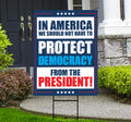 Protect Democracy Yard Sign - Resist Hate Lawn Sign, Anti-Trump Sign, Resist Racism, Resist Fascism Yard Sign with Metal H-Stake