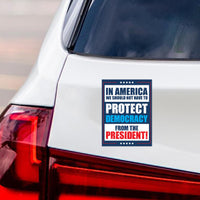 Protect Democracy Magnet, Anti-Trump Magnet, Equality, Lady Liberty, Democracy Magnet, Anti Racism Vehicle Magnet, 6" x 4.5"