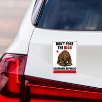 Don't Poke the Bear California Magnet, Anti-Trump Magnet, Equality, Lady Liberty, Democracy Magnet, Anti Racism Vehicle Magnet, 6" x 4.5"