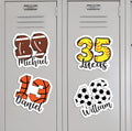 Personalized Football Basketball Soccer Softball Baseball Number Locker Magnet, Custom Jersey Number School Magnet, Team Player Magnet Sign