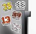 Personalized Football Basketball Soccer Softball Baseball Number Locker Magnet, Custom Jersey Number School Magnet, Team Player Magnet Sign