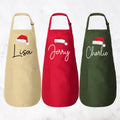 Custom Matching Christmas Apron, Adjustable Neck, Full-Length Personalized Christmas Kitchen Apron with Pockets, Christmas Mom Gift