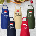 Custom Matching Christmas Apron, Adjustable Neck, Full-Length Personalized Christmas Kitchen Apron with Pockets, Christmas Mom Gift