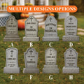 Personalized Halloween Tombstone Yard Signs, Custom Graveyard Decorations with Stakes, Funny Haunted House Outdoor Spooky Lawn Décor