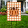 Anti-Trump Autumn Pumpkin Yard Sign, Subtle Political Protest Lawn Sign, Thanksgiving Resist Fascism Harvest Fall Yard Sign with H-Stake