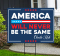 Justice for Charlie Yard Sign, A True Patriot Charlie Kirk Sign, Charlie Kirk Is My Hero Sign, Charlie Kirk Freedom Sign with Metal H-Stake