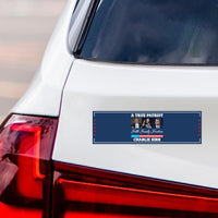 Justice for Charlie Political Protest Magnet, A True Patriot Charlie Kirk, Charlie Kirk Is My Hero, Charlie Kirk Freedom Magnet, 10" x 3"