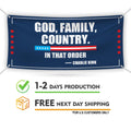 Charlie Kirk Is My Hero Banner Sign, Justice For Charlie Kirk Political Sign, A True Patriot Charlie Kirk Vinyl Banner with Metal Grommets