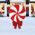 Christmas Peppermint Lollipop Yard Sign, Outdoor Holiday Lawn Decorations with Stakes, Candy Cane Walkway Yard Stake for Garden, Party Décor