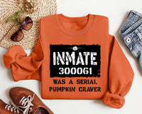 Custom Basketball Softball Halloween Shirt, Inmate Matching Halloween Sport Shirt, Team Halloween Costume Tee with Player Number