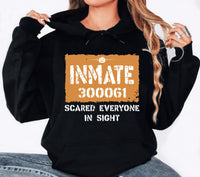 Custom Basketball Softball Halloween Shirt, Inmate Matching Halloween Sport Shirt, Team Halloween Costume Tee with Player Number