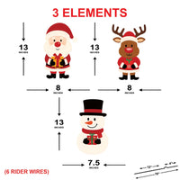 Christmas Yard Signs, Snowman Santa & Elf Metal Stakes, Outdoor Holiday Lawn Decorations for Garden, Pathway, Patio, New Year Home Décor