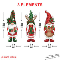 Christmas Gnome Yard Signs, Outdoor Holiday Lawn Decorations with Stakes, Santa Gnome Garden Decor for Pathway, Patio Xmas Eve Party Display