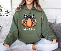Teacher Halloween Shirt, Custom Halloween Teacher Shirt, Coquette Pumpkin Tee