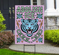 Abolish ICE Yard Sign, Keep the Immigrants, Deport the Racists Lawn Sign, Anti-Trump, Resist Fascism Yard Sign with Metal H-Stake