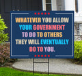 Abolish ICE Yard Sign, Keep the Immigrants, Deport the Racists Lawn Sign, Anti-Trump, Resist Fascism Yard Sign with Metal H-Stake