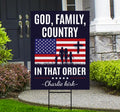 God Family Country Yard Sign, A True Patriot Charlie Kirk Sign, Charlie Kirk Is My Hero Sign, Charlie Kirk Freedom Sign with Metal H-Stake