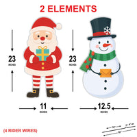 Christmas Snowman with Lantern Yard Sign, Outdoor Holiday Lawn Decoration with Stakes, Winter Garden Snowman Décor for Patio Pathway Display