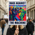 Portland Frog Anti-ICE Protest Sign, Anti-Trump, No Kings In America, Protect Democracy Political Activist Poster, Resist Fascism Rally Sign
