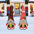Christmas Gnome Yard Signs, Outdoor Santa Gnome Lawn Decorations with Stakes, Cute Holiday Garden Patio Xmas Décor for Winter Party Display