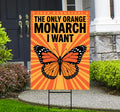 No Kings Protest Yard Sign - The Only Orange Monarch I Want, Anti-Trump, Resist Racism, Resist Fascism Yard Sign with Metal H-Stake