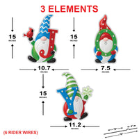 Christmas Gnome Yard Signs, JOY Holiday Lawn Stakes, Outdoor Christmas Garden Decorations for Patio, Pathway & Festive Home Winter Décor