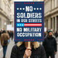 No Kings In America Protest Sign, Anti-Trump, WTF America, Democracy Not Oligarchy Political Activist Poster Resist Fascism Rally Sign