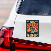 Democracy Has No Kings Magnet, No Kings In America Protest, Anti-Trump, Resist Racism Car Magnet, Resist Fascism Vehicle Magnet, 6" x 4.5"