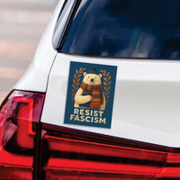 Resist Fascism Christmas Protest Magnet, Protect Democracy, Anti-Trump, No Kings Protest Sign, Anti Fascist Vehicle Magnet, 6" x 4.5"