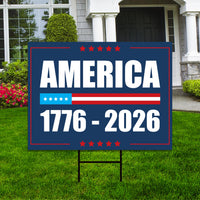 America 250 Anniversary 250 YEARS Protest Yard Sign - Anti-Trump, No Kings In America, Pro Democracy, Resist Fascism Sign with Metal H-Stake