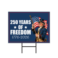 America 250 Anniversary 250 YEARS Protest Yard Sign - Anti-Trump, No Kings In America, Pro Democracy, Resist Fascism Sign with Metal H-Stake