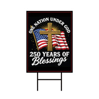 America 250 Anniversary 250 YEARS Protest Yard Sign - Anti-Trump, No Kings In America, Pro Democracy, Resist Fascism Sign with Metal H-Stake