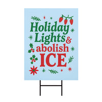 Resist Fascism Christmas Protest Yard Sign - Anti-Trump, No Kings In America, Protect Democracy, Anti Fascist Yard Sign with Metal H-Stake