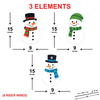 Christmas Snowman Yard Signs, Outdoor Holiday Lawn Decorations with Stakes, Winter Snowman Garden Decor for Xmas Pathway Patio Party Display