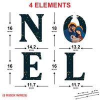 NOEL Nativity Christmas Yard Sign, Outdoor Religious Lawn Decorations with Stakes, Holy Family Nativity Scene for Garden, Pathway Home Décor