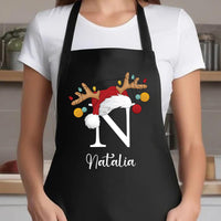 Personalized Matching Christmas Apron, Adjustable Neck, Full-Length Custom Christmas Kitchen Apron with Pockets, Christmas Mom Gift