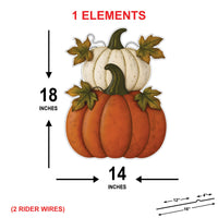 Pumpkin Garden Stake, Welcome Fall Yard Sign, Outdoor Harvest Pumpkin Lawn Décor for Thanksgiving, Halloween & Autumn Patio Decoration