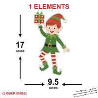 Christmas Elf Yard Signs, Outdoor Holiday Lawn Stakes, Festive Elf Decorations for Garden, Patio, and Pathway Christmas Lawn Party Décor