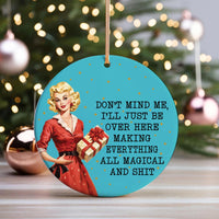 Funny Christmas Ornament, Holiday Hostess Gift, Classy Gag Gift, White Elephant Exchange Ornament, Funny Ornament for Best Friend