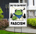 Portland Frog Anti-ICE Protest Yard Sign - Anti-Trump, No Kings In America, Protect Democracy, Resist Fascism Yard Sign with Metal H-Stake