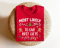 Funny Most Likely To Christmas 2025 Shirt, Matching Family Christmas Tee, Quotes T-shirt